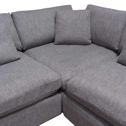 Diamond Sofa - Arcadia 3PC Corner Sectional w/ Feather Down Seating in Grey Fabric - ARCADIAGR3PC veiw 6