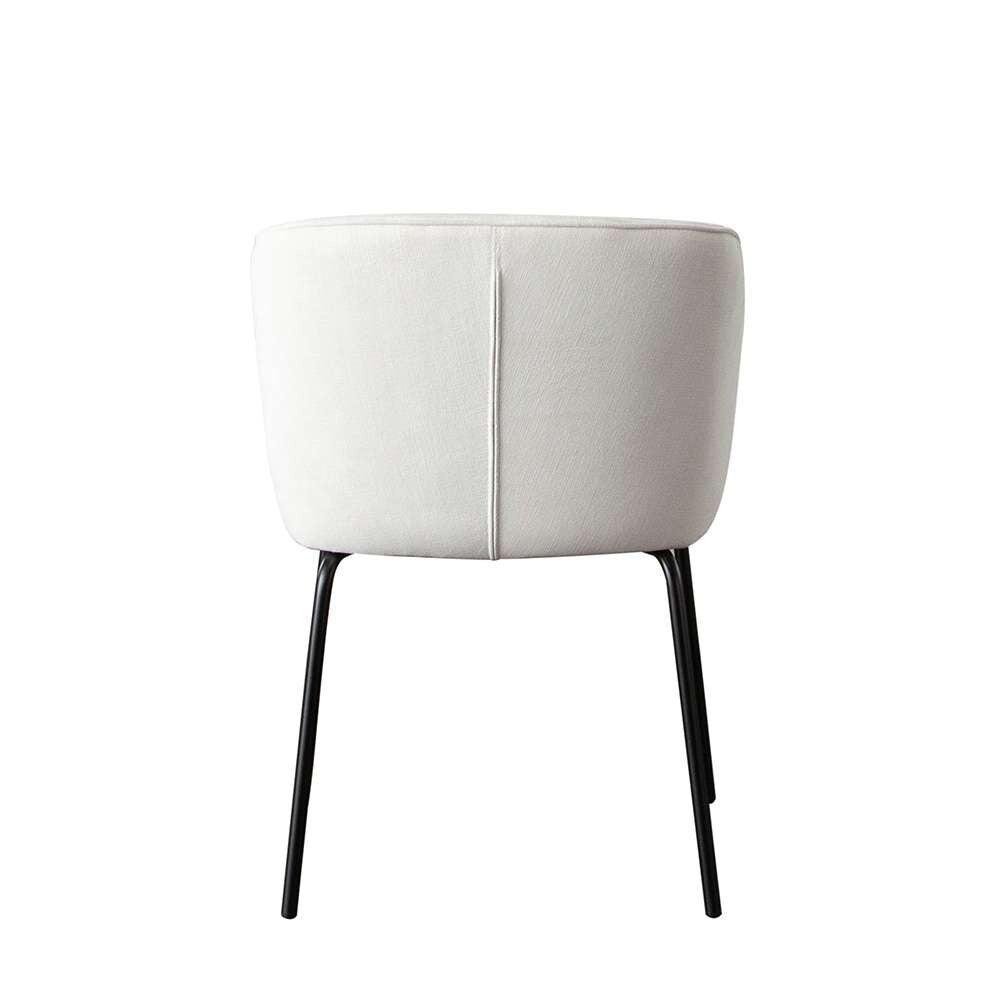Diamond Sofa - Avery Dining Chairs in Mist White Performance Fabric w/ Black Metal Leg (Set of 2) - AVERYDCWH2PK veiw 8