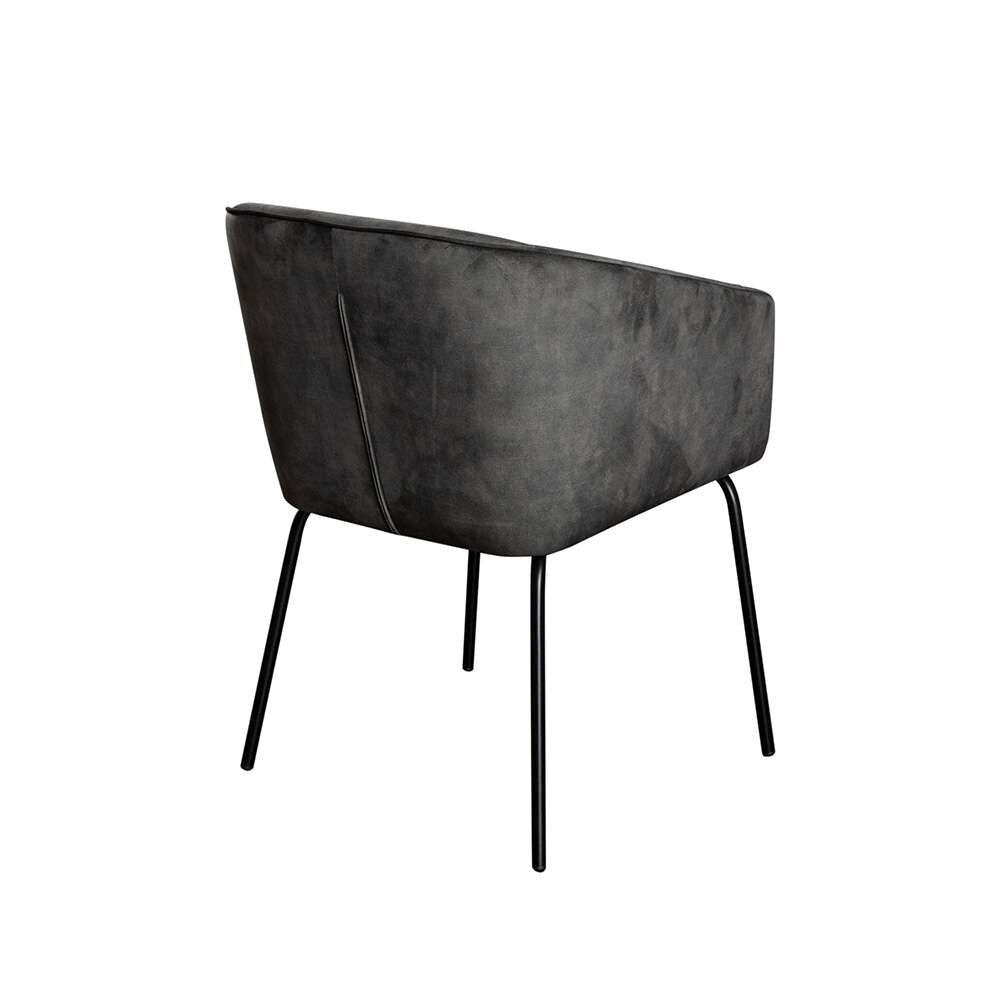 Diamond Sofa - Avery Dining Chairs in Textured Grey Velvet w/ Black Metal Leg (Set of 2) - AVERYDCGR2PK veiw 7