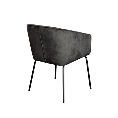 Diamond Sofa - Avery Dining Chairs in Textured Grey Velvet w/ Black Metal Leg (Set of 2) - AVERYDCGR2PK veiw 7