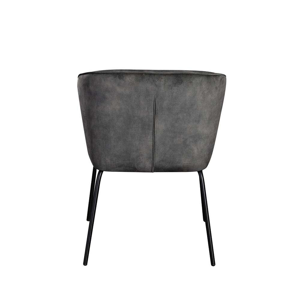Diamond Sofa - Avery Dining Chairs in Textured Grey Velvet w/ Black Metal Leg (Set of 2) - AVERYDCGR2PK veiw 8