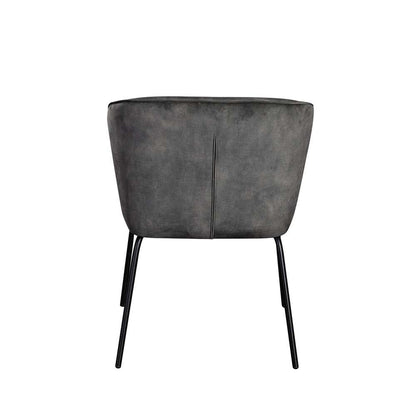 Diamond Sofa - Avery Dining Chairs in Textured Grey Velvet w/ Black Metal Leg (Set of 2) - AVERYDCGR2PK veiw 8