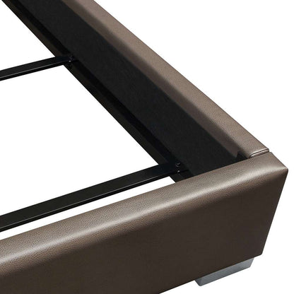 Diamond Sofa - Bardot Channel Tufted Queen Bed in Elephant Grey Leatherette - BARDOTQUBEDEG veiw 4