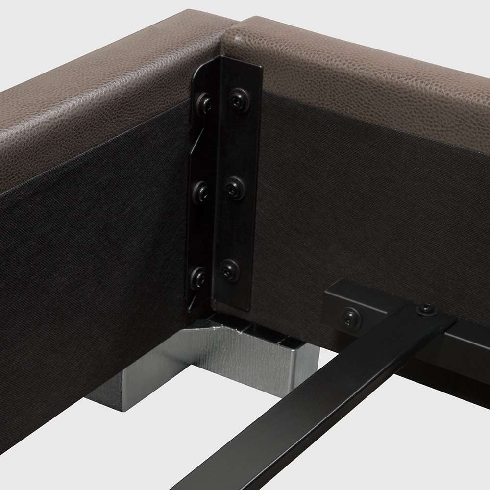 Diamond Sofa - Bardot Channel Tufted Queen Bed in Elephant Grey Leatherette - BARDOTQUBEDEG veiw 6