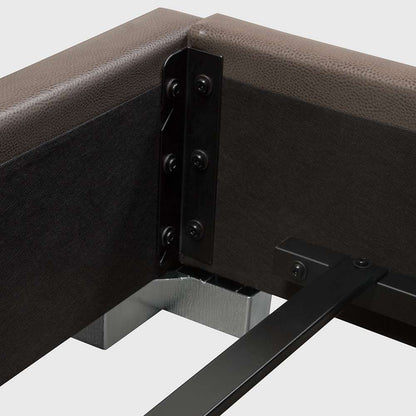 Diamond Sofa - Bardot Channel Tufted Queen Bed in Elephant Grey Leatherette - BARDOTQUBEDEG veiw 6