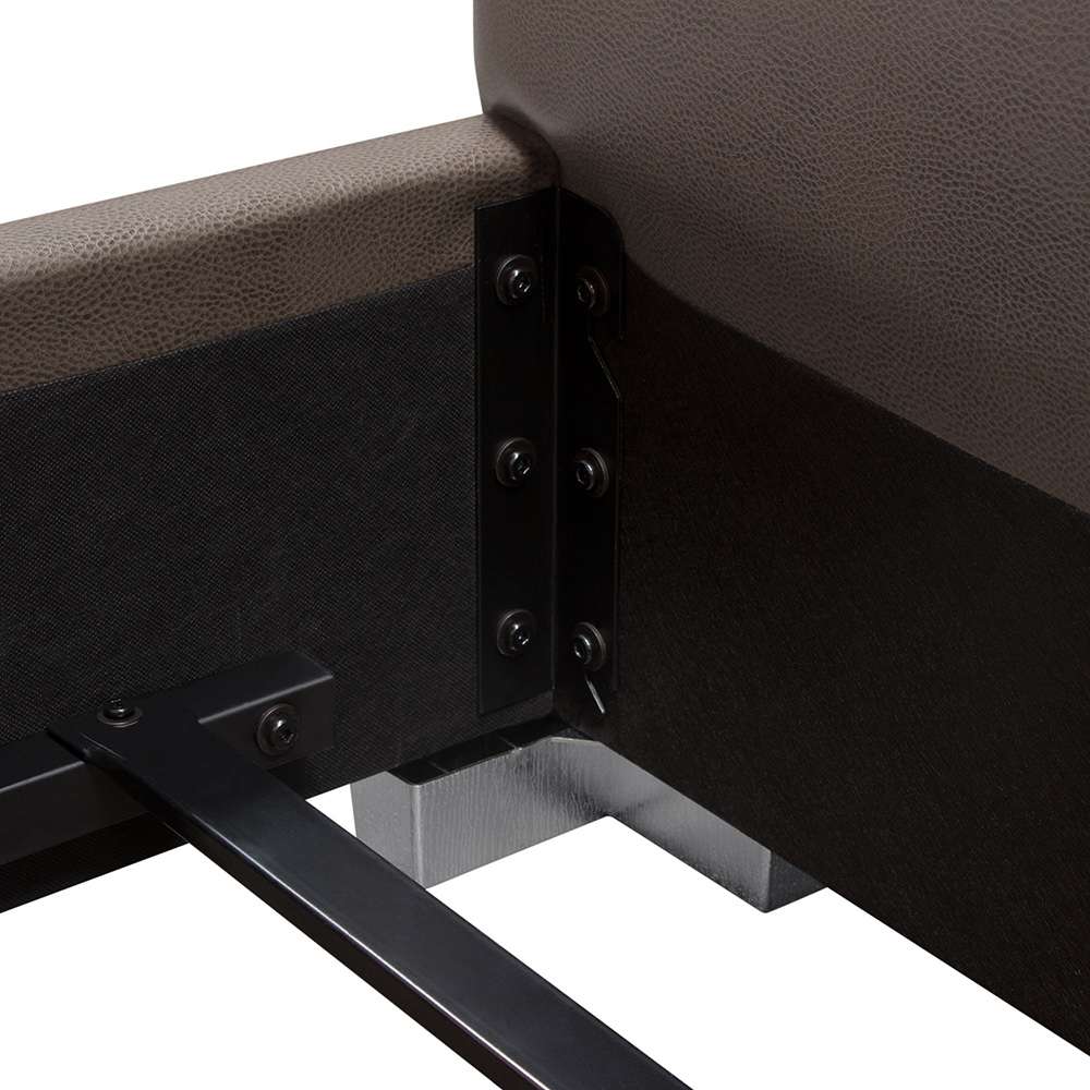 Diamond Sofa - Bardot Channel Tufted Queen Bed in Elephant Grey Leatherette - BARDOTQUBEDEG veiw 7