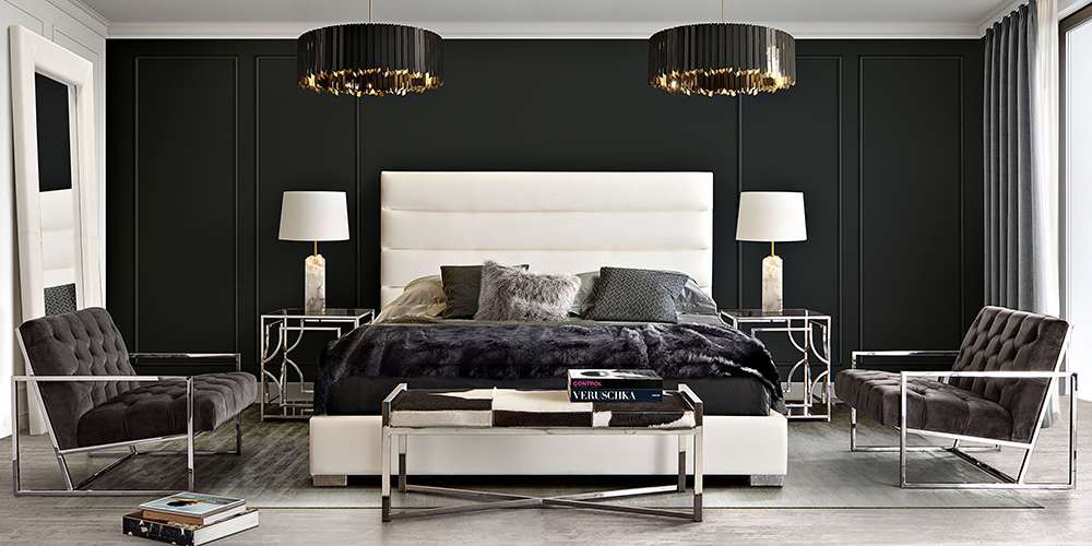 Diamond Sofa - Bardot Channel Tufted Queen Bed in White Leatherette - BARDOTQUBEDWH veiw 5