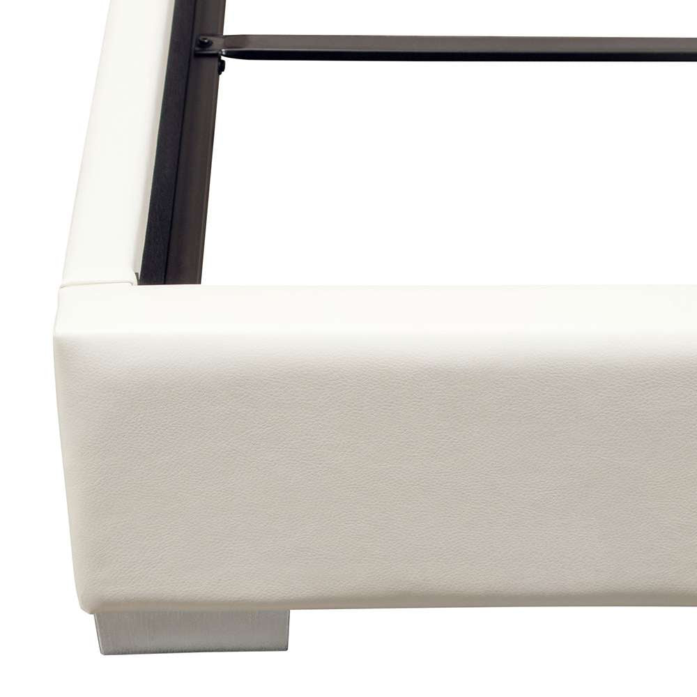 Diamond Sofa - Bardot Channel Tufted Queen Bed in White Leatherette - BARDOTQUBEDWH veiw 11