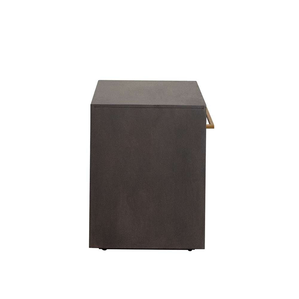 Diamond Sofa - Encore Solid Mango Wood 1-Drawer End Table in Grey Oak Finish w/ Gold Metal Handle - ENCOREETGO veiw 5