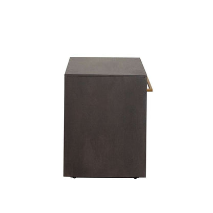 Diamond Sofa - Encore Solid Mango Wood 1-Drawer End Table in Grey Oak Finish w/ Gold Metal Handle - ENCOREETGO veiw 5