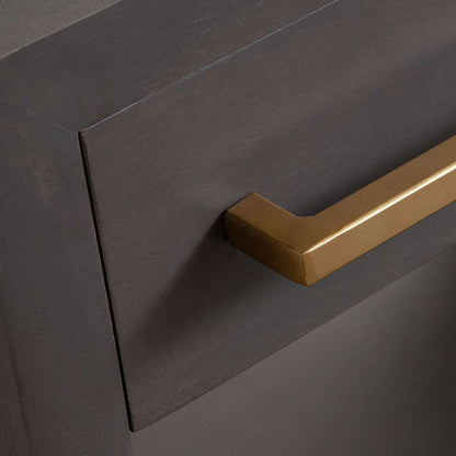 Diamond Sofa - Encore Solid Mango Wood 1-Drawer End Table in Grey Oak Finish w/ Gold Metal Handle - ENCOREETGO veiw 7