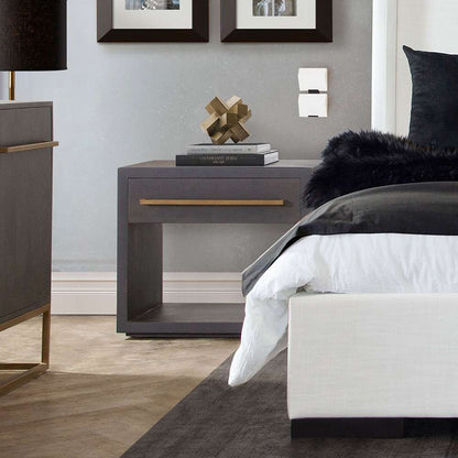 Diamond Sofa - Encore Solid Mango Wood 1-Drawer End Table in Grey Oak Finish w/ Gold Metal Handle - ENCOREETGO veiw 10