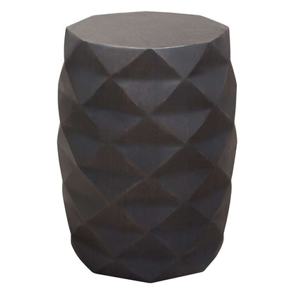 Diamond Sofa - Fig Solid Mango Wood Accent Table in Grey Finish w/ Geometric Motif - FIGETGR veiw 8