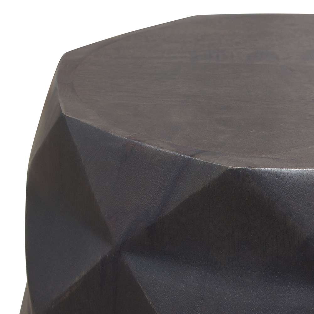 Diamond Sofa - Fig Solid Mango Wood Accent Table in Grey Finish w/ Geometric Motif - FIGETGR veiw 10