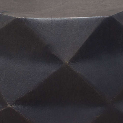 Diamond Sofa - Fig Solid Mango Wood Accent Table in Grey Finish w/ Geometric Motif - FIGETGR veiw 11