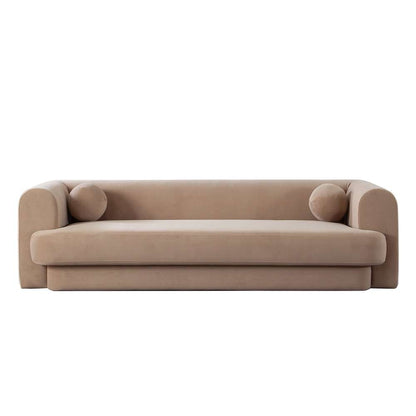 Diamond Sofa - Form Sofa in Camel Performance Velvet w/ (2) Accent Pillow Balls - FORMSOCA veiw 1