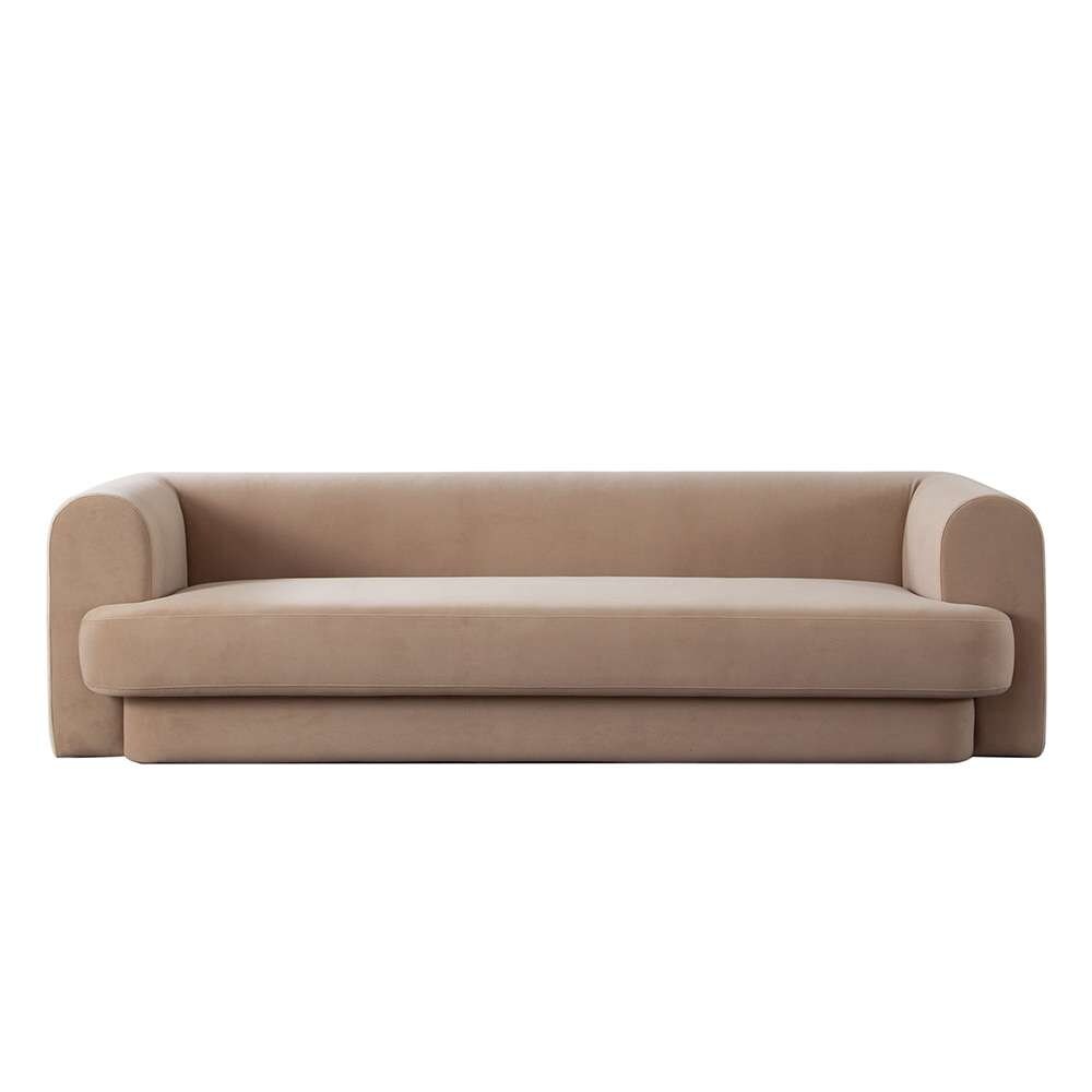 Diamond Sofa - Form Sofa in Camel Performance Velvet w/ (2) Accent Pillow Balls - FORMSOCA veiw 2
