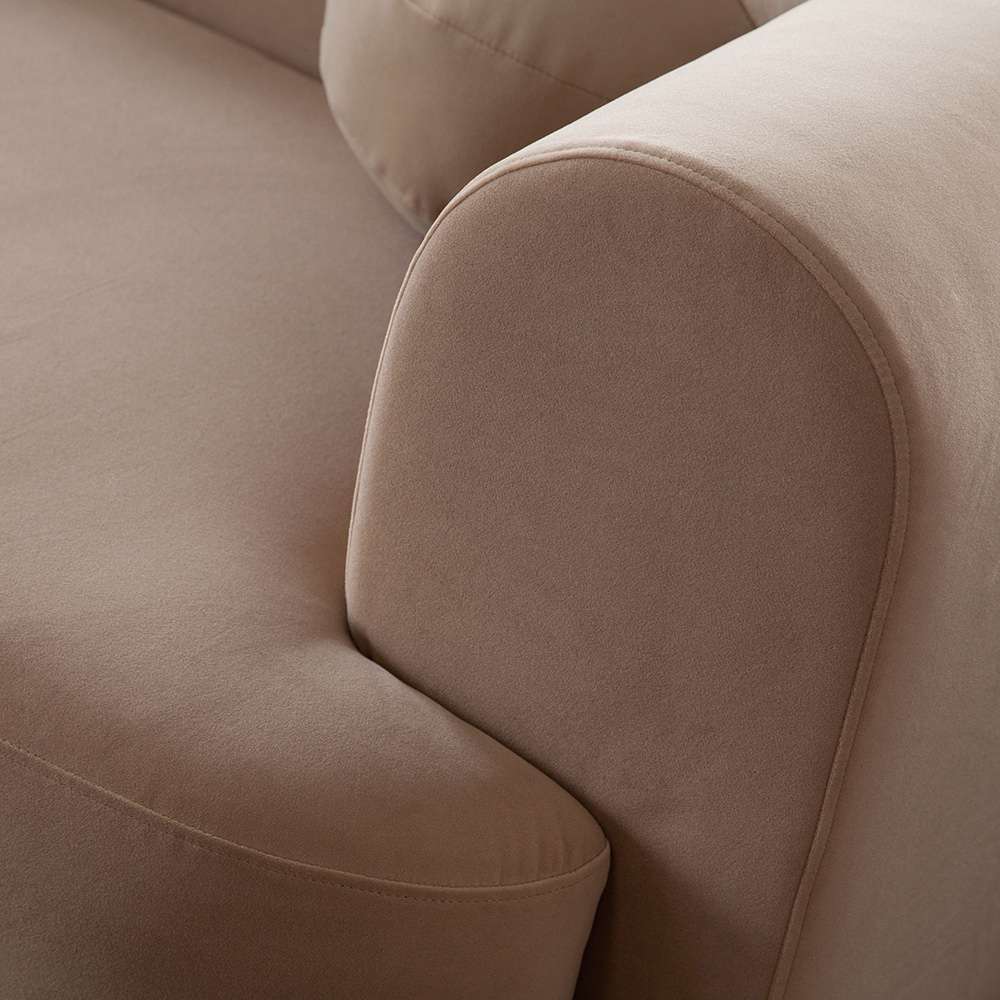 Diamond Sofa - Form Sofa in Camel Performance Velvet w/ (2) Accent Pillow Balls - FORMSOCA veiw 5