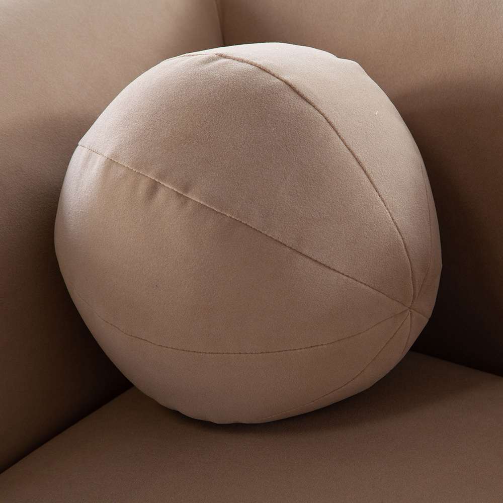 Diamond Sofa - Form Sofa in Camel Performance Velvet w/ (2) Accent Pillow Balls - FORMSOCA veiw 7
