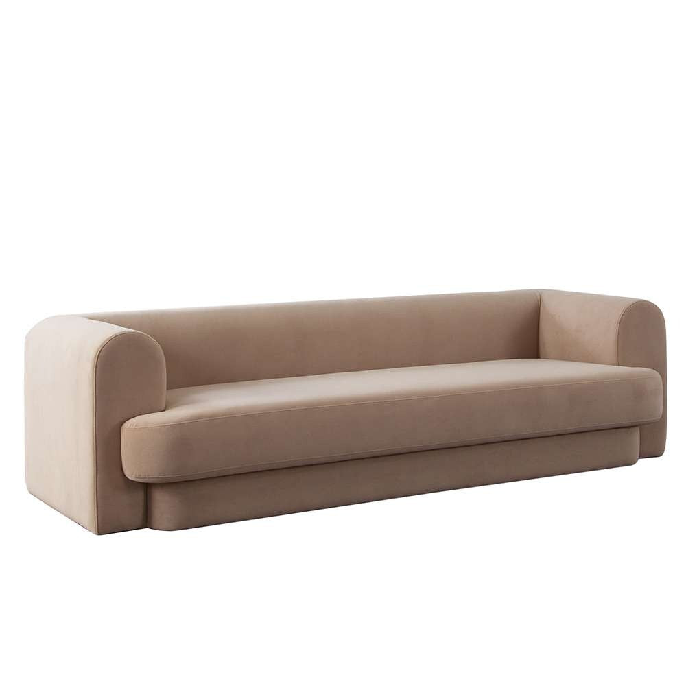 Diamond Sofa - Form Sofa in Camel Performance Velvet w/ (2) Accent Pillow Balls - FORMSOCA veiw 10