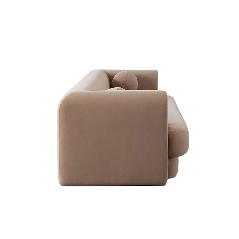 Diamond Sofa - Form Sofa in Camel Performance Velvet w/ (2) Accent Pillow Balls - FORMSOCA veiw 11