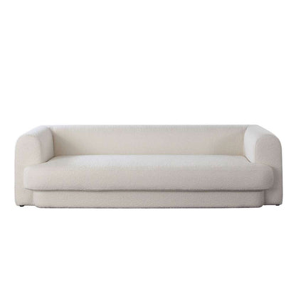 Diamond Sofa - Form Sofa in Ivory Boucle Fabric w/ (2) Accent Pillow Balls - FORMSOIV veiw 2