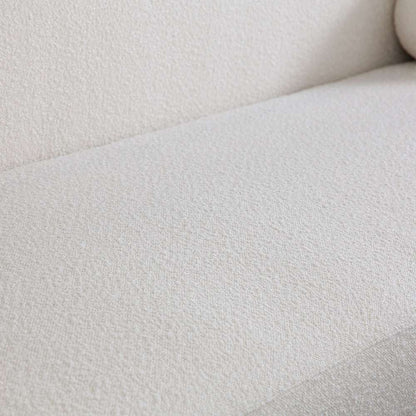 Diamond Sofa - Form Sofa in Ivory Boucle Fabric w/ (2) Accent Pillow Balls - FORMSOIV veiw 4