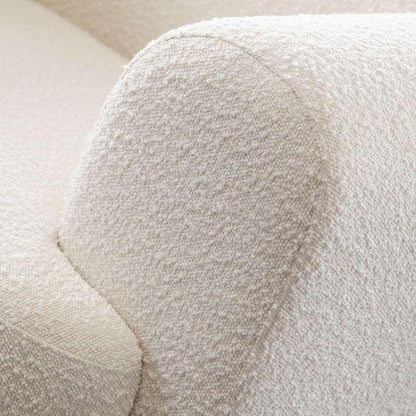 Diamond Sofa - Form Sofa in Ivory Boucle Fabric w/ (2) Accent Pillow Balls - FORMSOIV veiw 8