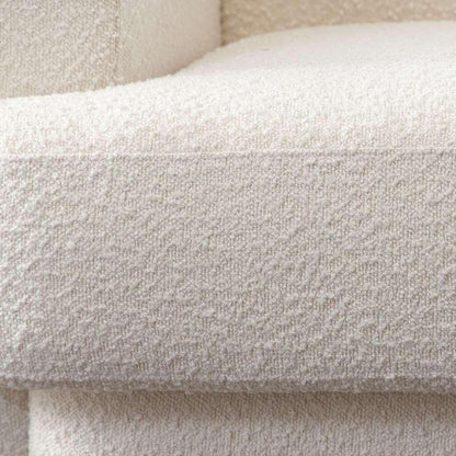 Diamond Sofa - Form Sofa in Ivory Boucle Fabric w/ (2) Accent Pillow Balls - FORMSOIV veiw 9