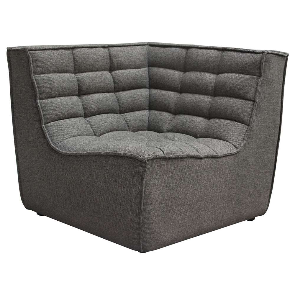 Diamond Sofa - Marshall 3PC Corner Modular Sectional w/ Scooped Seat in Grey Fabric - MARSHALL3PCGR veiw 4
