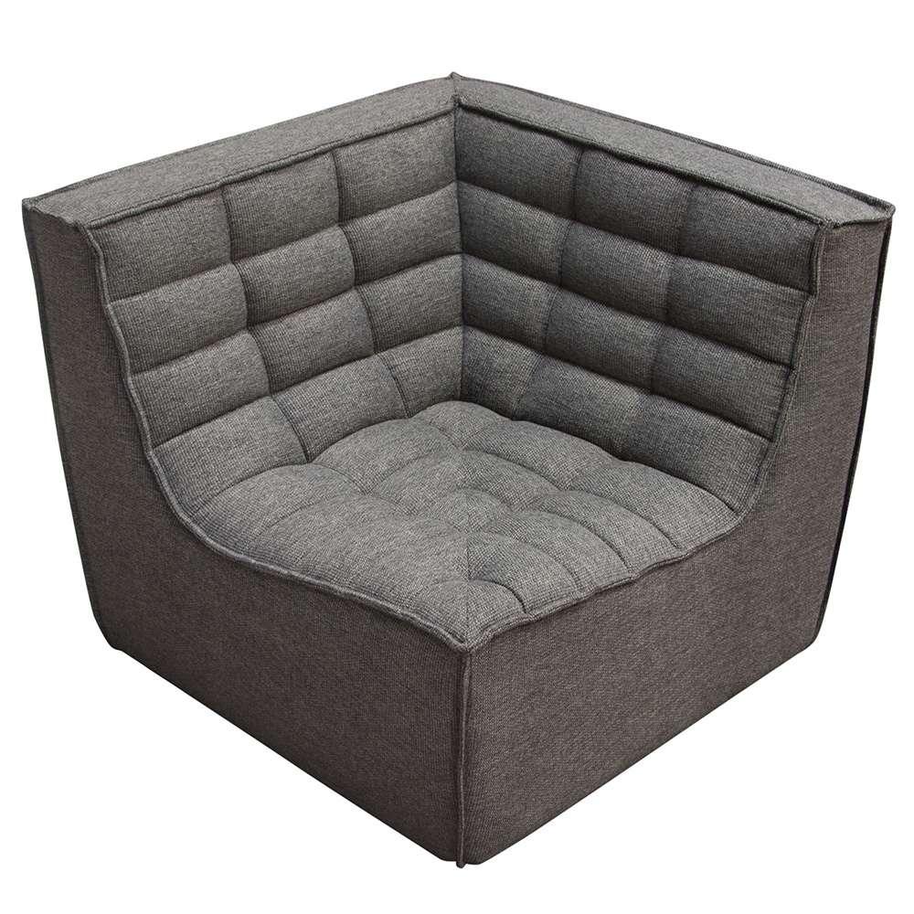 Diamond Sofa - Marshall 3PC Corner Modular Sectional w/ Scooped Seat in Grey Fabric - MARSHALL3PCGR veiw 5