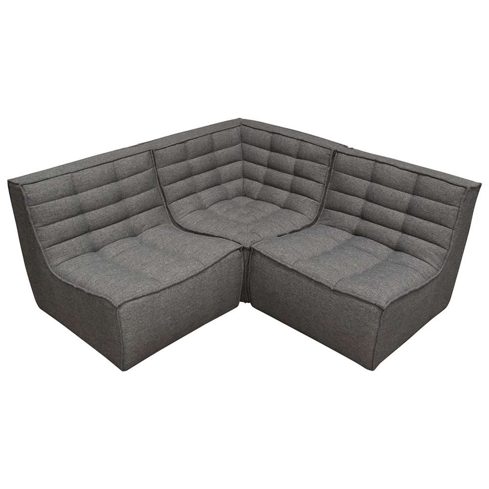 Diamond Sofa - Marshall 3PC Corner Modular Sectional w/ Scooped Seat in Grey Fabric - MARSHALL3PCGR veiw 13