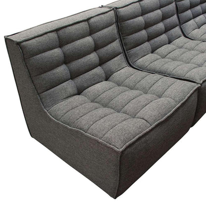Diamond Sofa - Marshall 5PC Corner Modular Sectional w/ Scooped Seat in Grey Fabric - MARSHALL5PCGR veiw 3