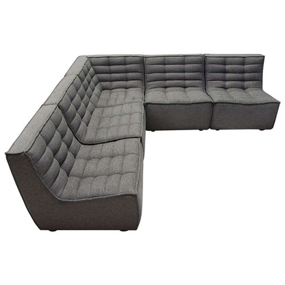 Diamond Sofa - Marshall 5PC Corner Modular Sectional w/ Scooped Seat in Grey Fabric - MARSHALL5PCGR veiw 13