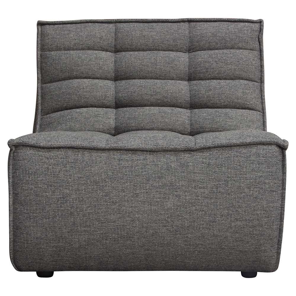 Diamond Sofa - Marshall Scooped Seat Armless Chair in Grey Fabric - MARSHALLACGR veiw 1