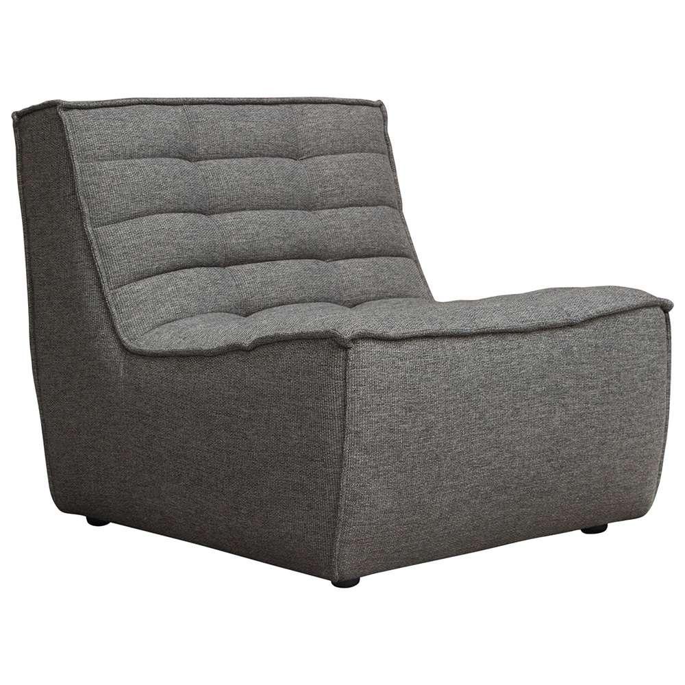 Diamond Sofa - Marshall Scooped Seat Armless Chair in Grey Fabric - MARSHALLACGR veiw 2