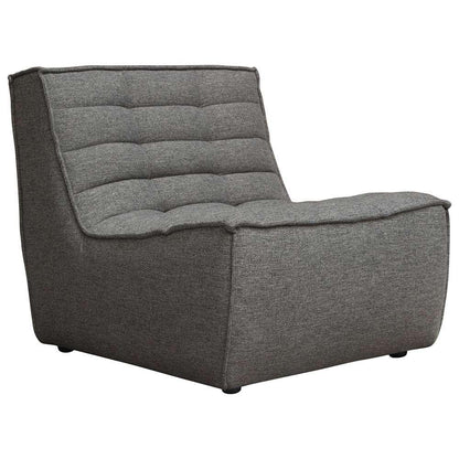 Diamond Sofa - Marshall Scooped Seat Armless Chair in Grey Fabric - MARSHALLACGR veiw 2