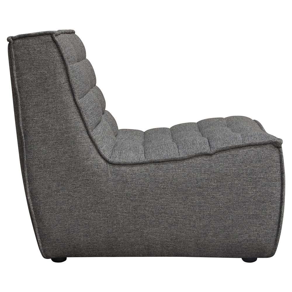 Diamond Sofa - Marshall Scooped Seat Armless Chair in Grey Fabric - MARSHALLACGR veiw 5