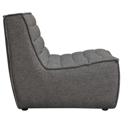 Diamond Sofa - Marshall Scooped Seat Armless Chair in Grey Fabric - MARSHALLACGR veiw 5