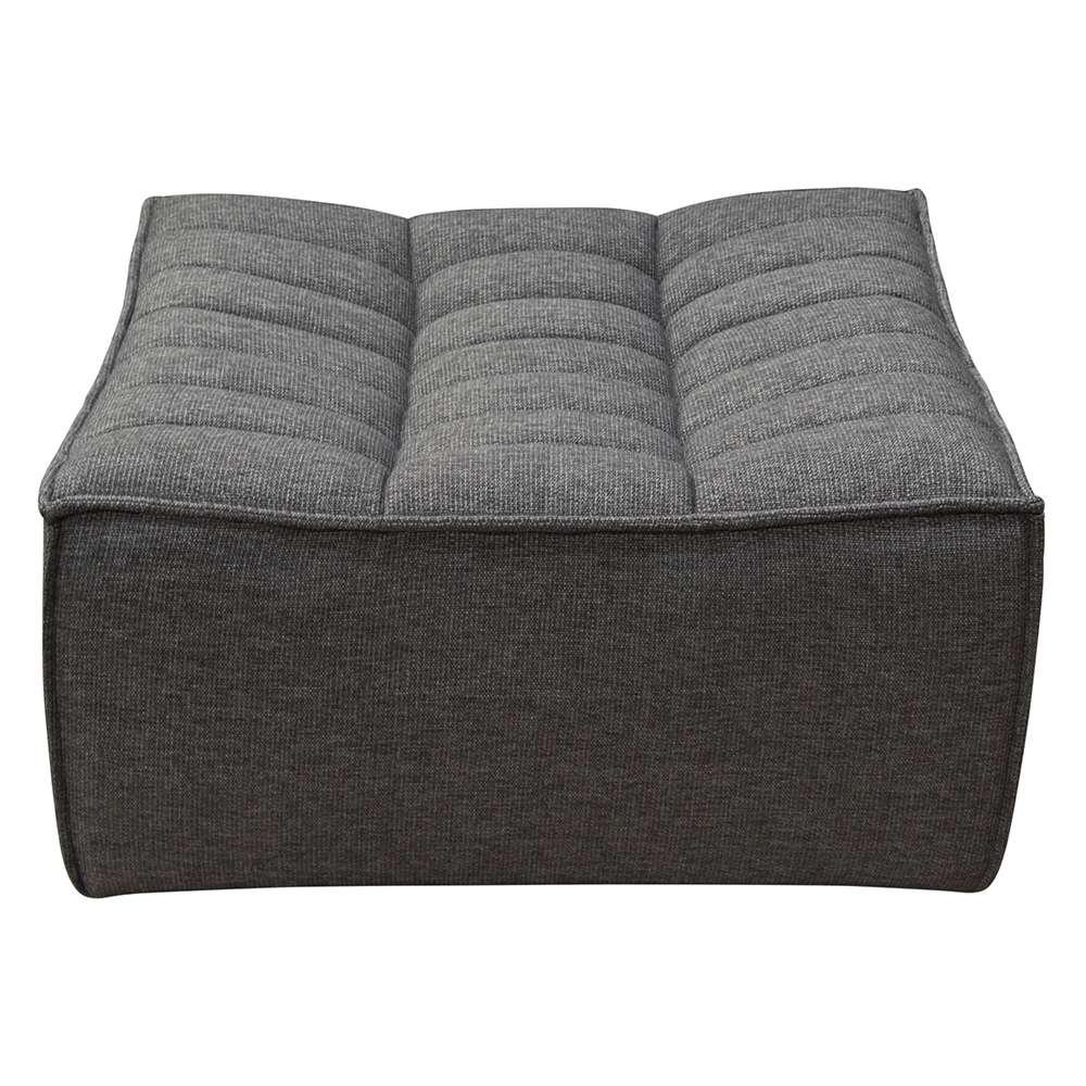 Diamond Sofa - Marshall Scooped Seat Ottoman in Grey Fabric - MARSHALLOTGR veiw 1