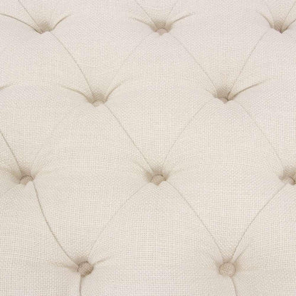 Diamond Sofa - Mateo Black Powder Coat Metal Large Linen Tufted Bench - Desert Sand Linen - MATEOBELSD veiw 5