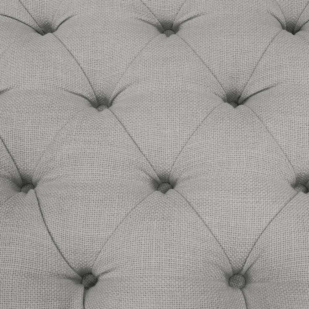 Diamond Sofa - Mateo Black Powder Coat Metal Large Linen Tufted Bench - Grey - MATEOBELGR veiw 5
