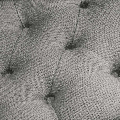 Diamond Sofa - Mateo Black Powder Coat Metal Small Linen Tufted Bench - Grey - MATEOBESGR veiw 5