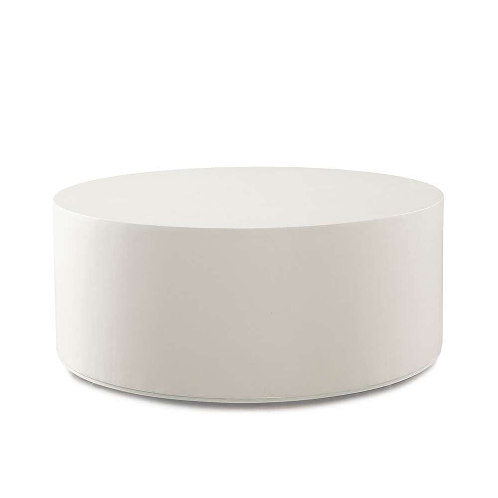 Diamond Sofa - Montage Round Cocktail Table in Ivory Faux Cement Finish - MONTAGERCTIV veiw 1