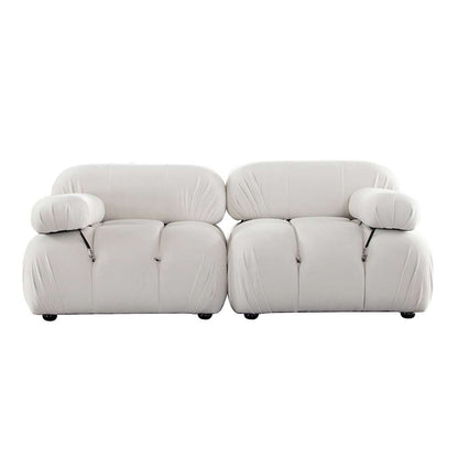 Diamond Sofa - Paloma 2PC Modular 74 Inch Sofa in Light Cream Velvet - PALOMA1LC1RCCM veiw 1