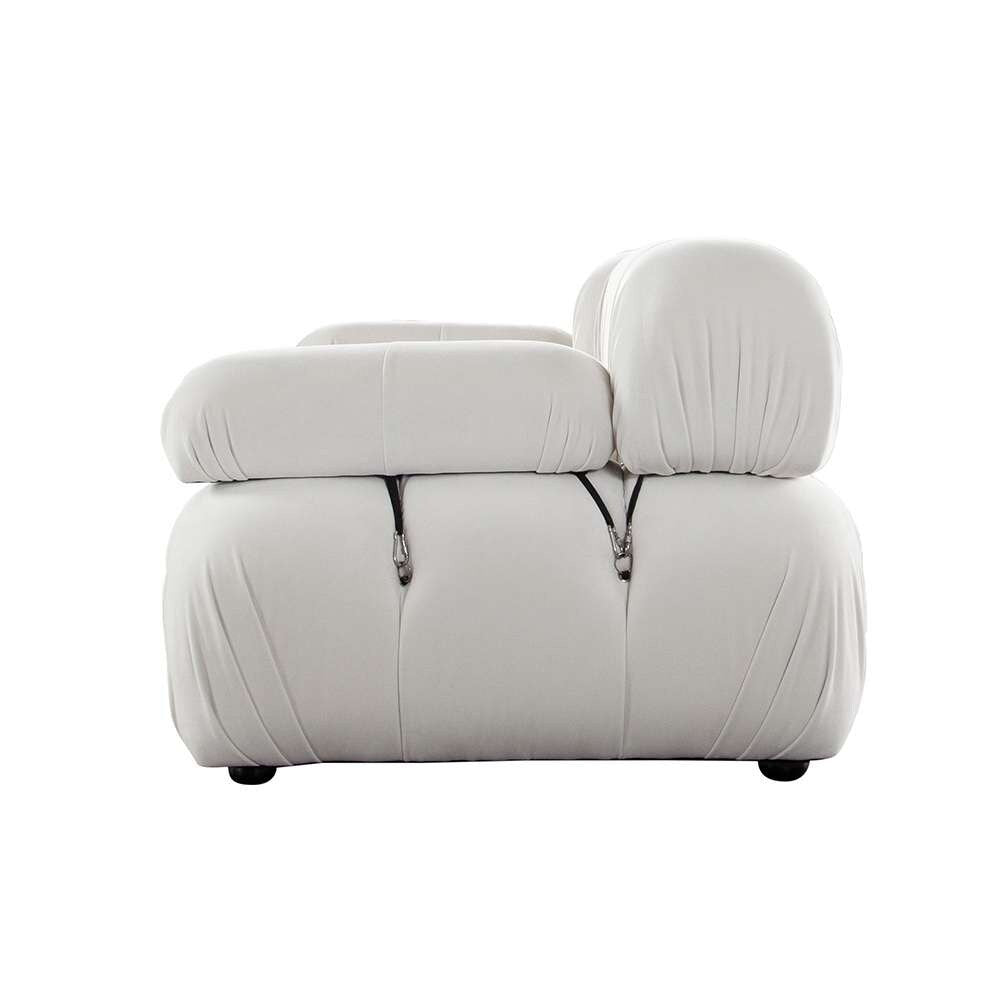 Diamond Sofa - Paloma 2PC Modular 74 Inch Sofa in Light Cream Velvet - PALOMA1LC1RCCM veiw 9