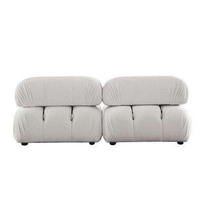 Diamond Sofa - Paloma 2PC Modular 74 Inch Sofa in Light Cream Velvet - PALOMA1LC1RCCM veiw 10