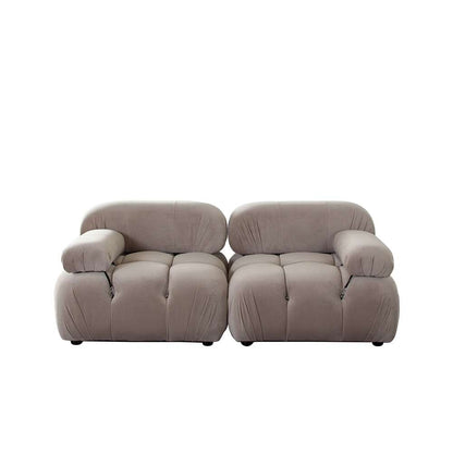Diamond Sofa - Paloma 2PC Modular 74 Inch Sofa in Mink Tan Velvet - PALOMA1LC1RCTN veiw 1