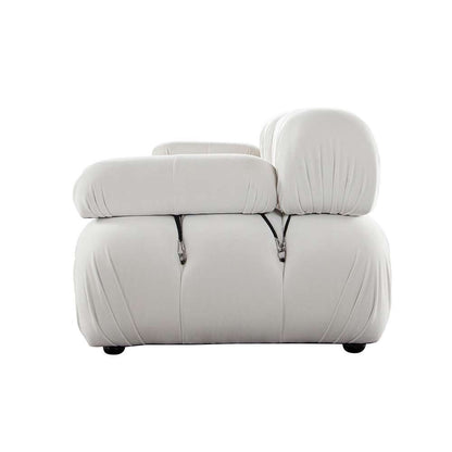 Diamond Sofa - Paloma 3PC Modular 111 Inch Sofa in Light Cream Velvet - PALOMA1LC1AC1RCCM veiw 9