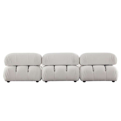 Diamond Sofa - Paloma 3PC Modular 111 Inch Sofa in Light Cream Velvet - PALOMA1LC1AC1RCCM veiw 11